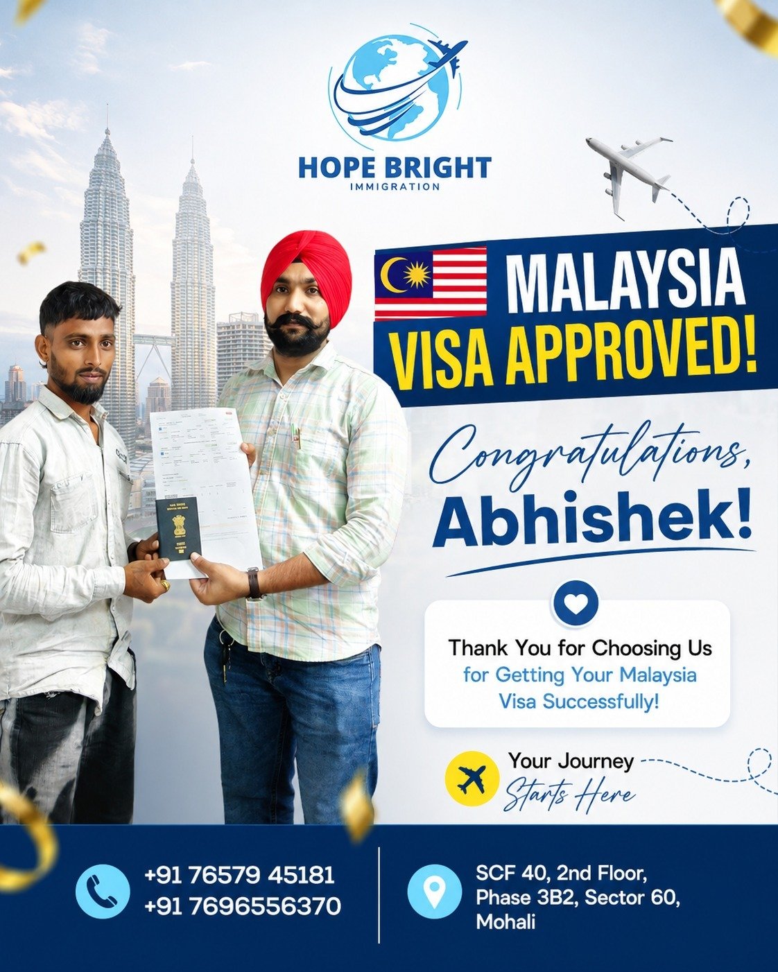 Client Testimonial & Visa Approval